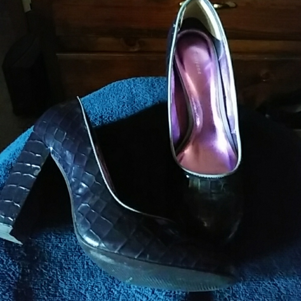 3.5" Dark Purple Pumps by Twentyone